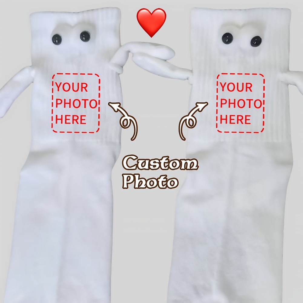 TEMU Custom Women's Socks Featuring Cute And Fun Designs, Made Of Soft, Breathable, And Stretchy Material. Perfect As A Valentine's Day Gift For