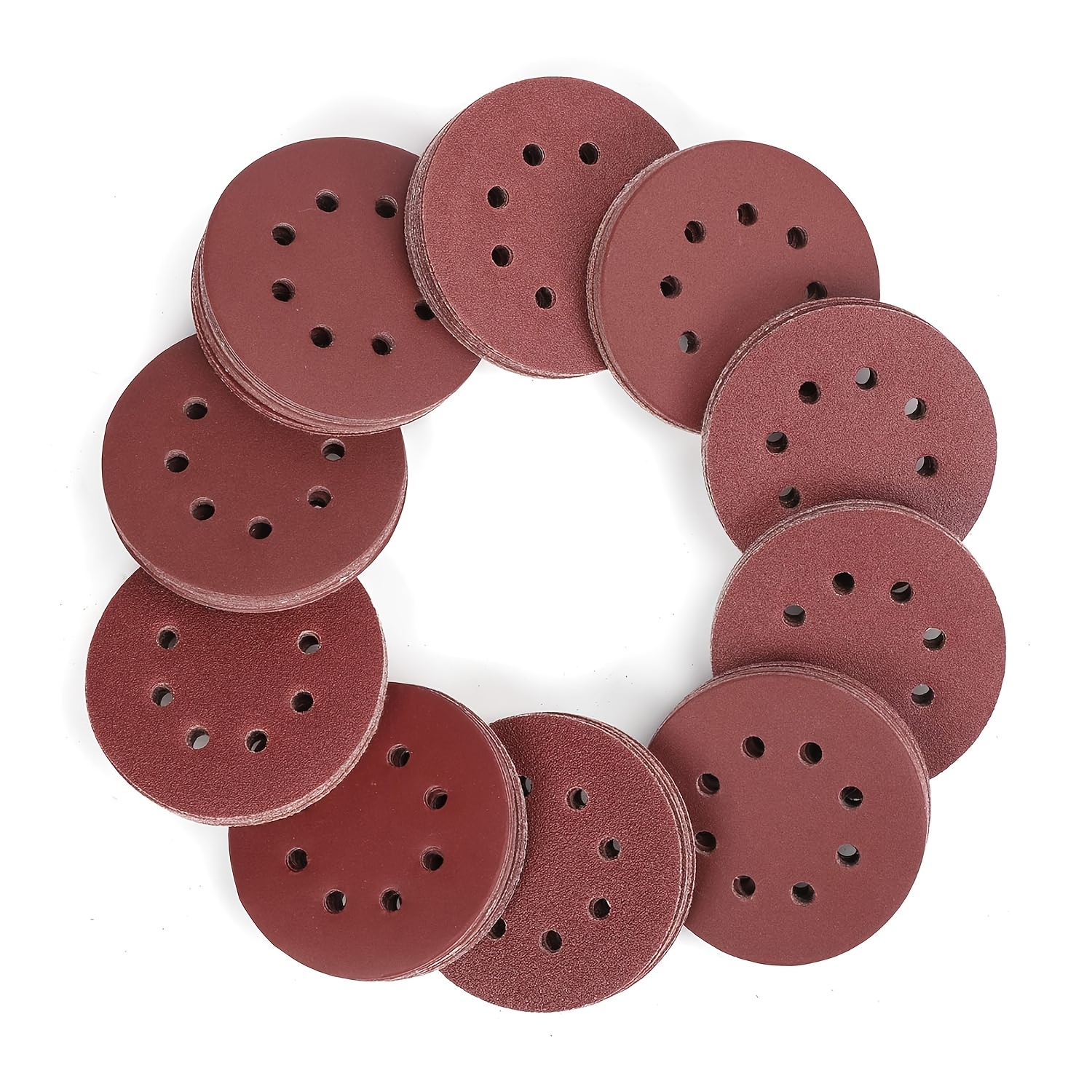 TEMU WORKPRO Disques de Ponçage 5 Pouces, Ensemble de Papier Abrasif à Crochet et Boucle, 10 Grains Incluant 60, 80, 100, 120, 150, 180, 240, 320,