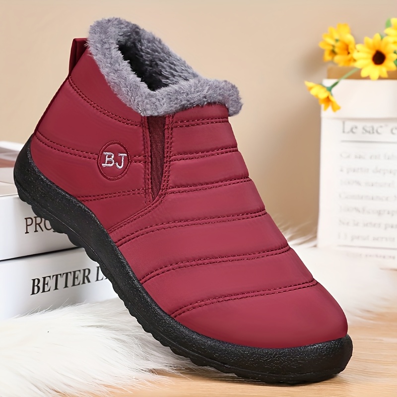 Women's Warm Winter Snow Boots, Plush-Lined Insulated Shoes