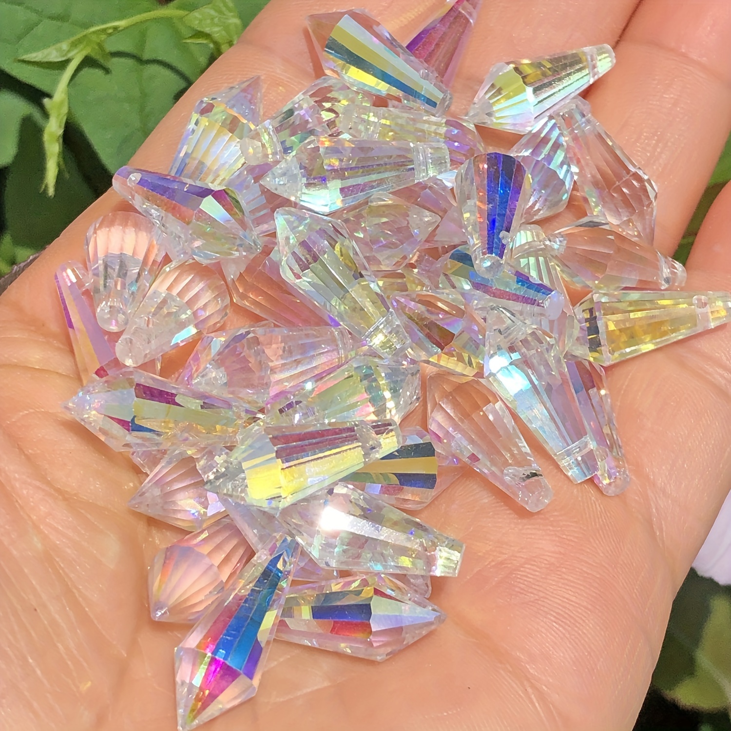 

10/20/30 Pcs High-quality Cut Faceted Austrian Crystal Teardrop Pendants For Diy Jewelry - Artisan Crafts - Decorative Beads - Handmade Accessories