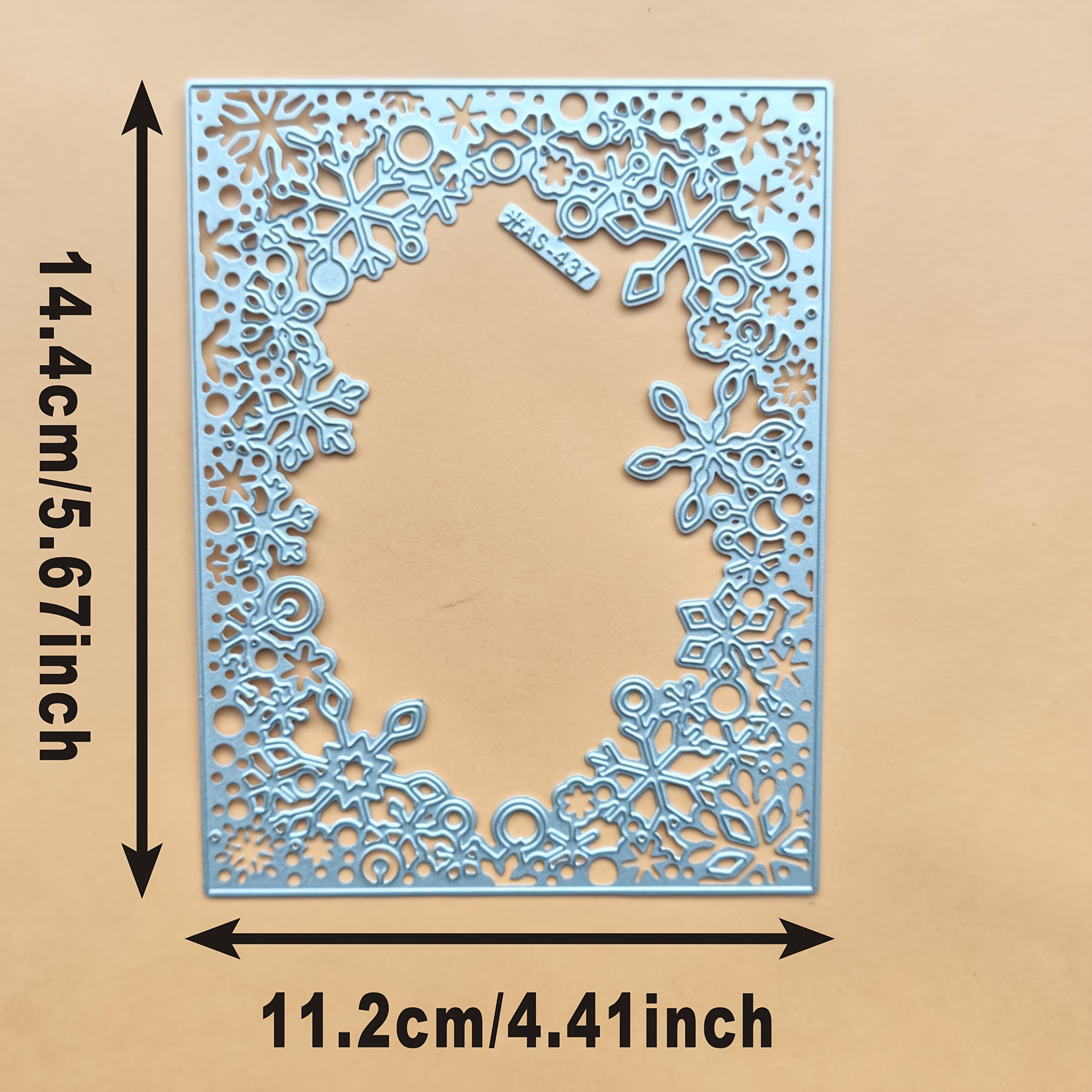Image of 2025 New Snowflake Hollow Frame: Winter Theme Design Material Metal Cutting Mold, Suitable For Diy Script Card Making Templates, Photo Albums, Cutting Molds, Perfect For Thanksgiving