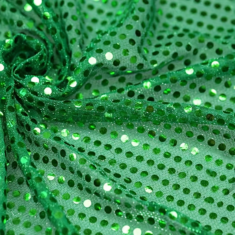 TEMU Tessuto grande con paillettes, motivo a da 6 mm / 0,236 pollici ( 91 cm x 110 cm), pretagliato, base in rete metallica, 100% fibra, per tende da