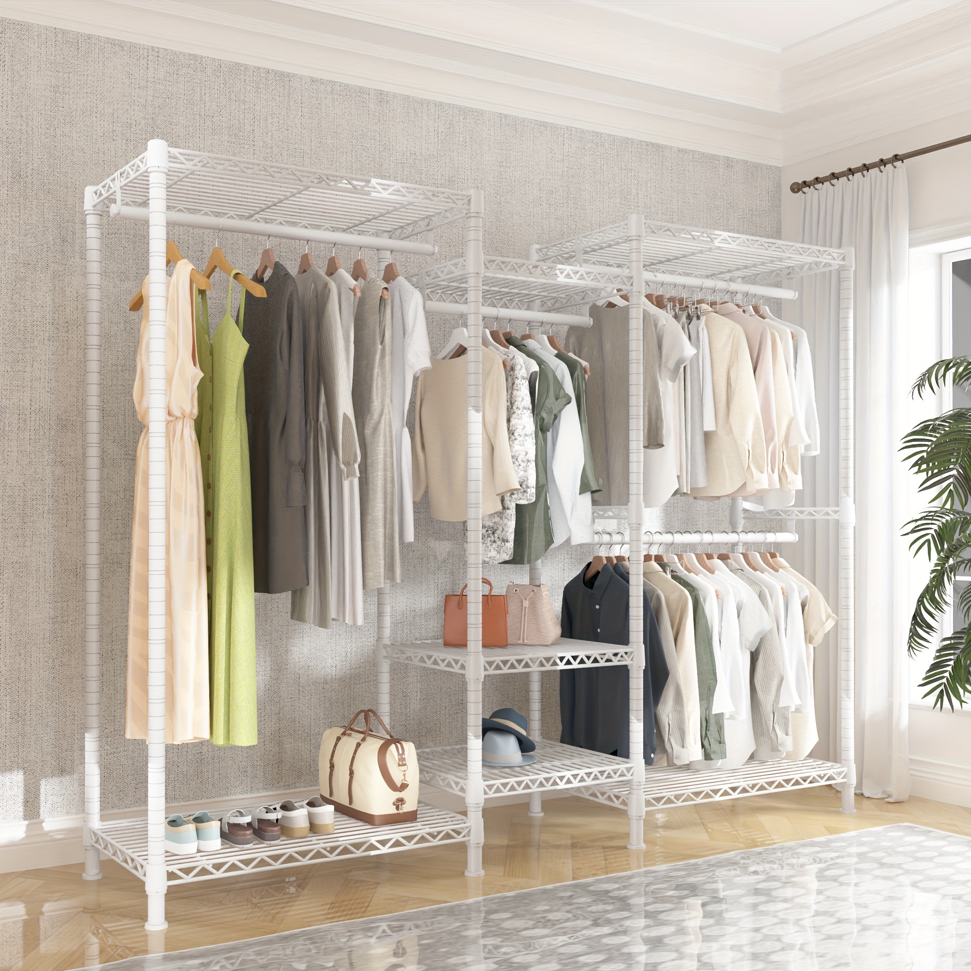 Wardrobe Closet Garment Rack Heavy Duty Clothing Rack For Hanging