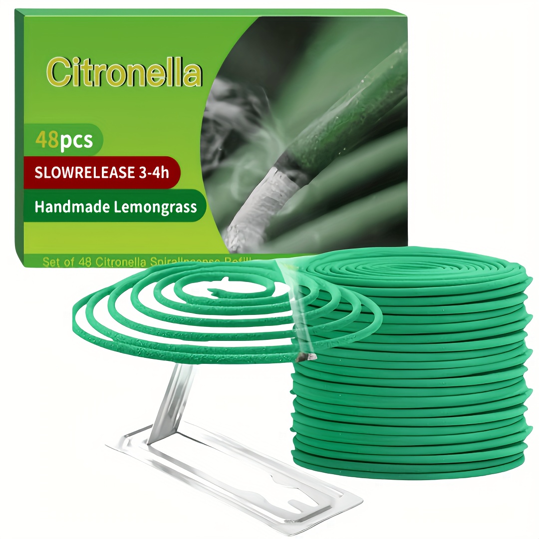 48pcs citronella   with holder natural   scent for outdoor poolside patio porch deck camping hiking