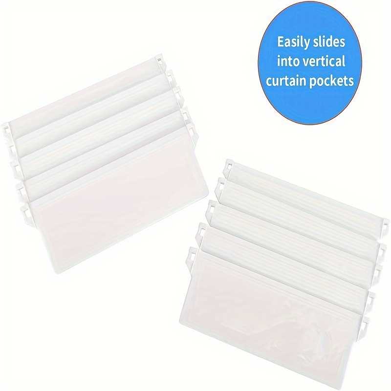 10 Poids De Lestage Pour Store Vertical - Plaques De Remplacement 127 Mm, Blanc, PVC - Pour Maintenir Les Lattes Droites, Installation Facile