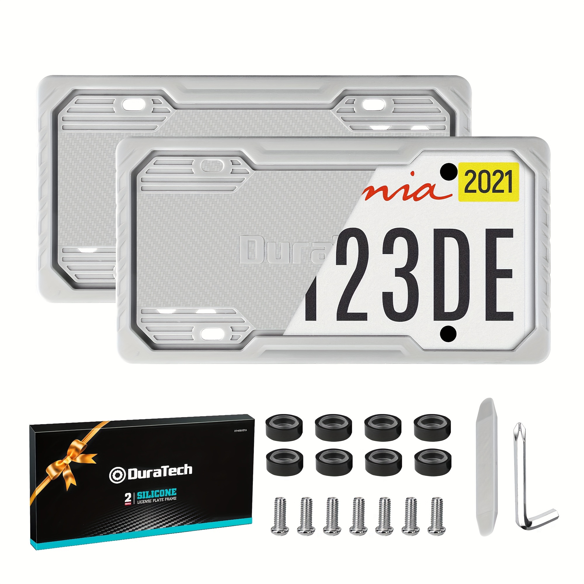 Frame Ai Two Hole Slim Version Gold Chrome Polish Mirror License Plate...