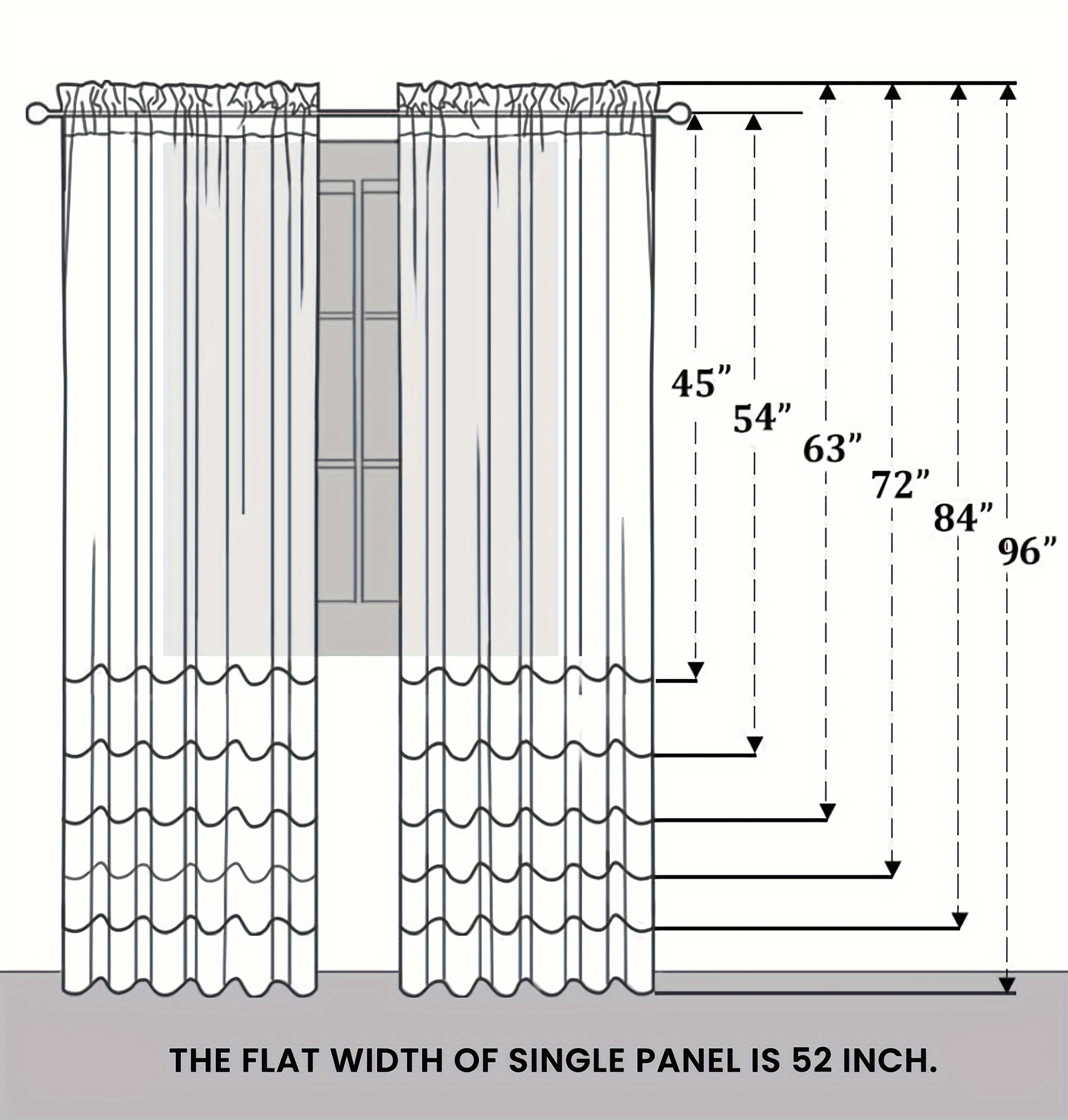 2pcs white privacy sheer curtains semi sheer curtains light filtering window curtains drapes for bedroom living room scratch resistant curtain rod pocket hooks belt back tab clip rings   curtain home decor details 8