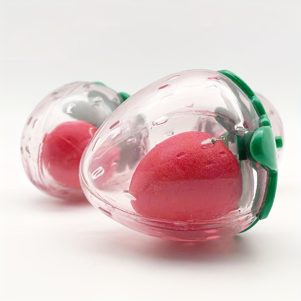 Strawberry-Shaped Pet Toy with Squeaky Ball Inside