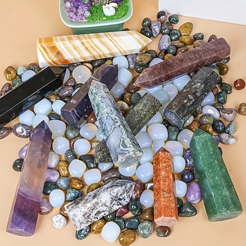1lb/random Luxury Natural Stone Set, Ideal For Making And Home Decoration; Great Holiday Gift
