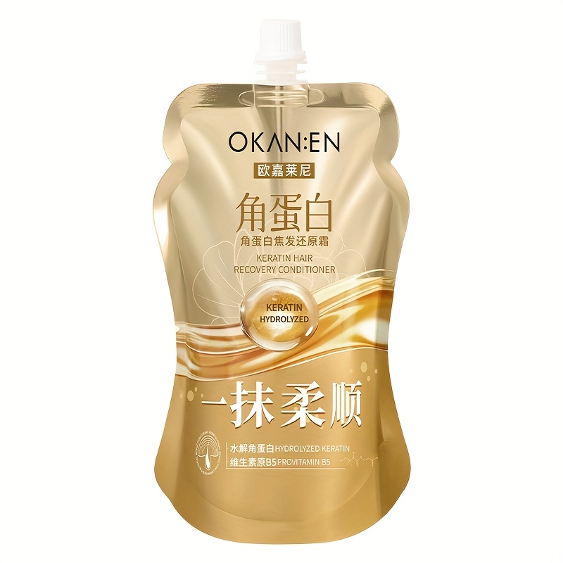 TEMU Collagen Nourishing Hair Cream, Protein Mask With Keratin, Hyaluronic Acid , For Dry, Frizzy Color-, Color-lock Heat Protection, Smoothing Hydrating