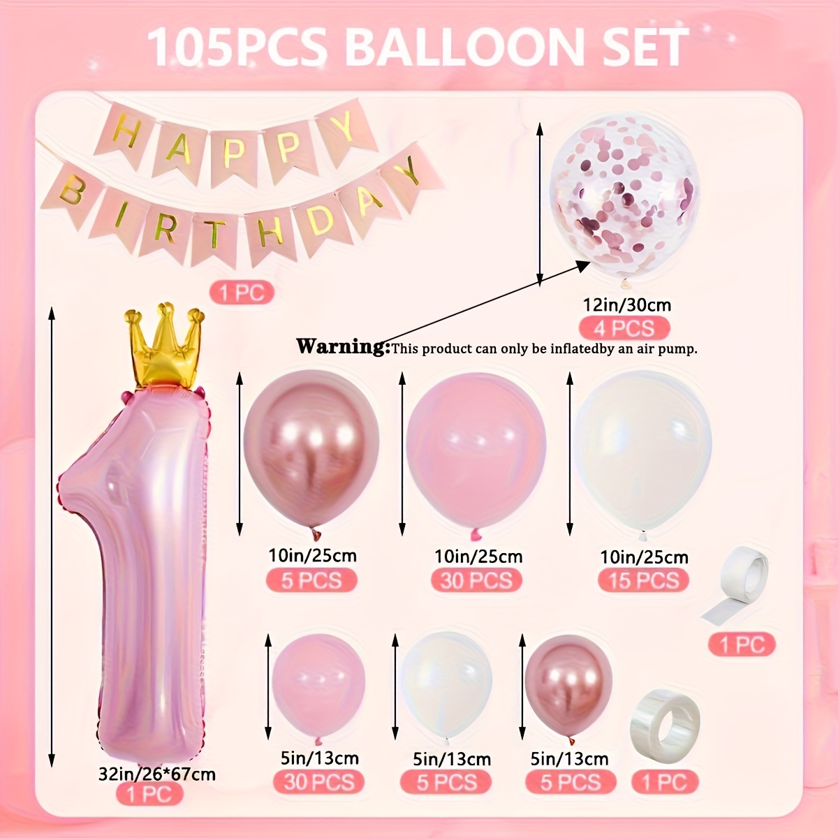 Jeu Pin The Bow Fête Princesse Rose - Affiche + Autocollants + Bandes Yeux Pour Anniversaire Enfant