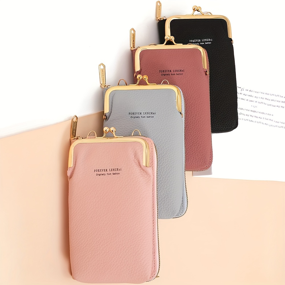 

Women's Mobile Phone Wallet, Durable Lightweight Lipstick Storage Handbag, Wallet Card Bag Crossbody Bag Zipper Shoulder Strap Shoulder Purse
