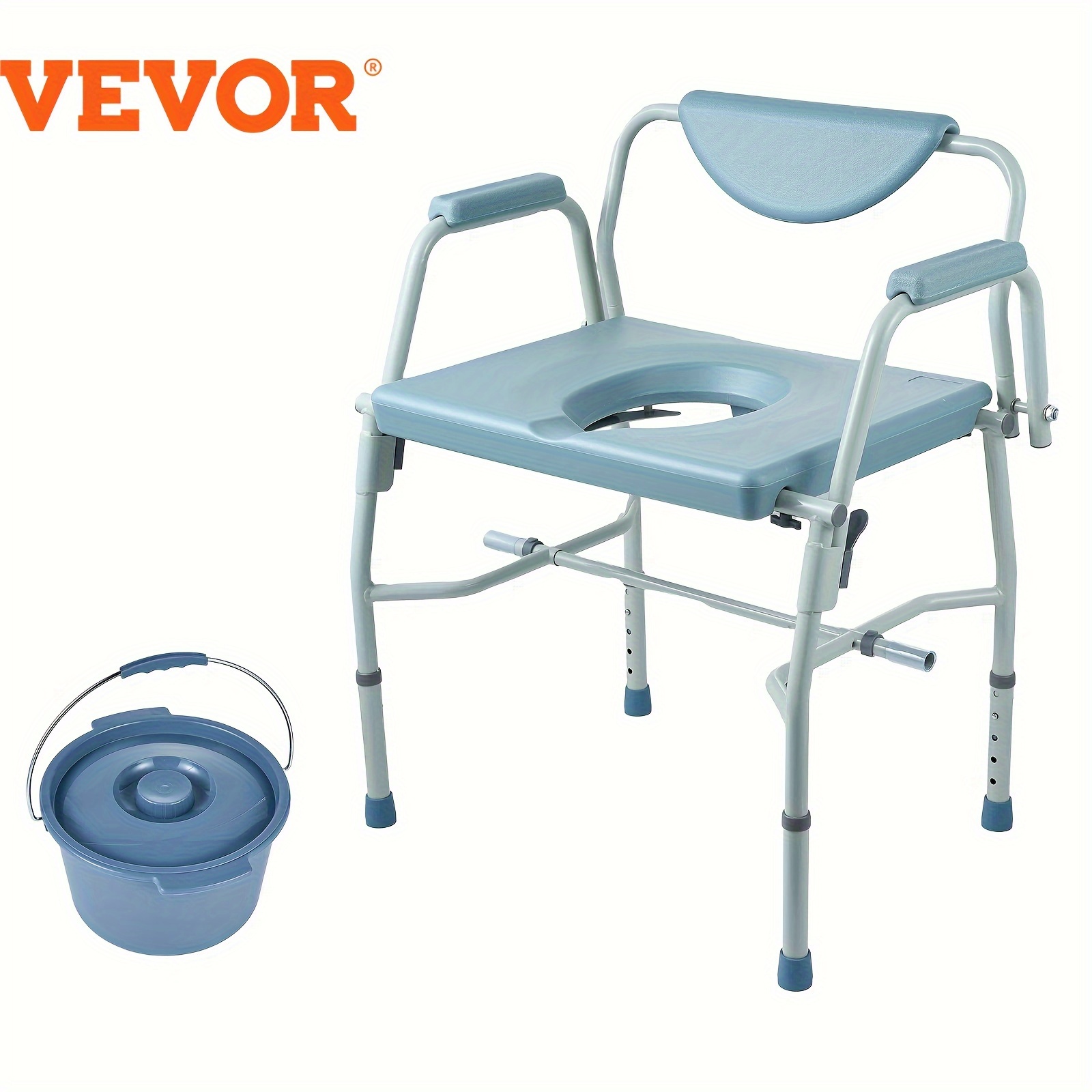 

Vevor , Bedside Commode Drop- And Detachable Backrest, 5- , 7l Removable , To , 1000lbs , Portable For Adults Seniors