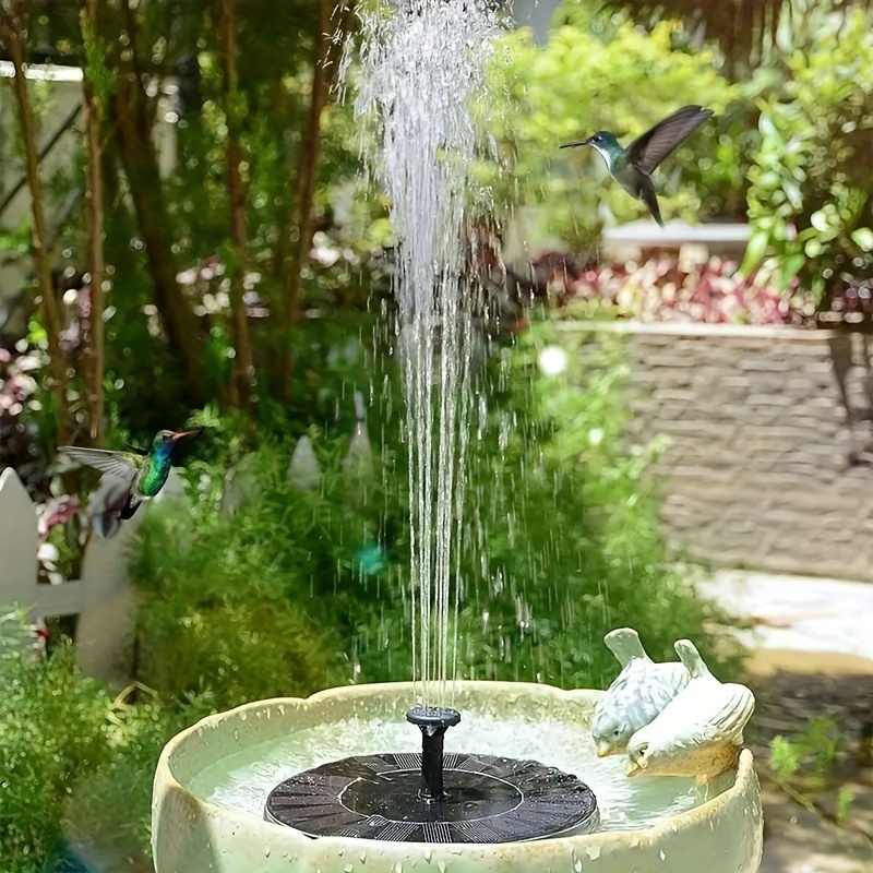 

Solar Powered Water Fountain Pump, Plastic Bird Bath Fountain With Solar Charging, Solar Battery Powered, Portable Floating Water Feature For Garden, Pond, Pool, Outdoor And Backyard