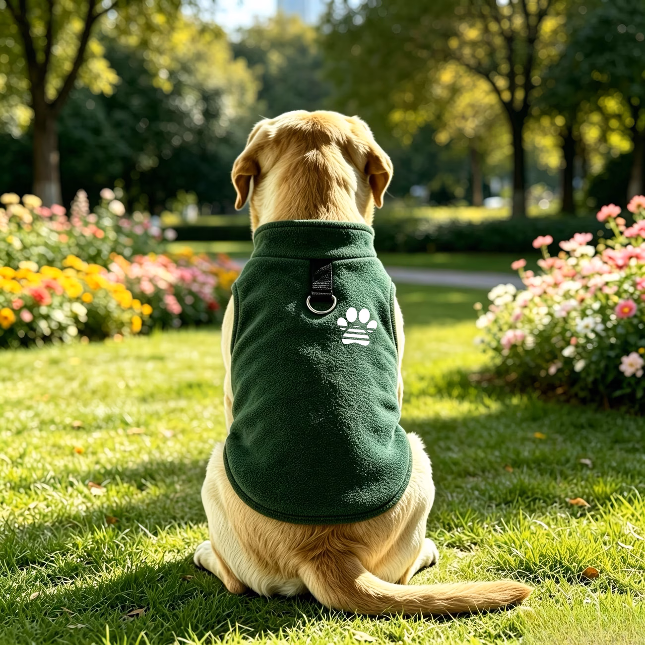 dog winter sleeveless coat pet vest with metal d ring for leash attachment soft warm pet walking outfit for medium large breed dogs labrador Product details 1