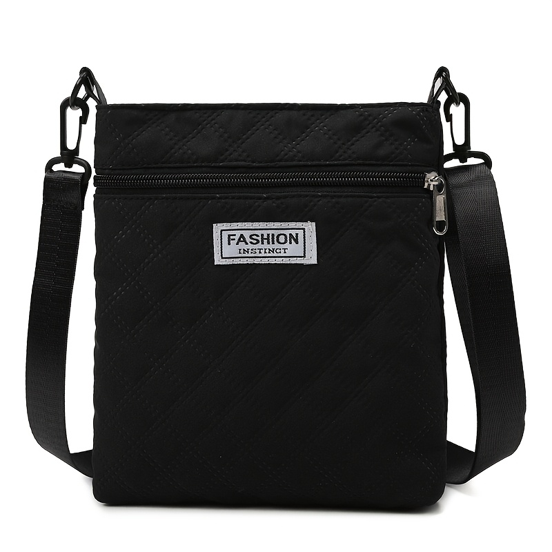 Image of [mini]women's Stylish Vintage Diamond Quilted Shoulder Bag, Lightweight Nylon Crossbody Bag, Adjustable Strap Daily Commuting Small Backpack, Phone And Coin Purse, Fitness Small Bag