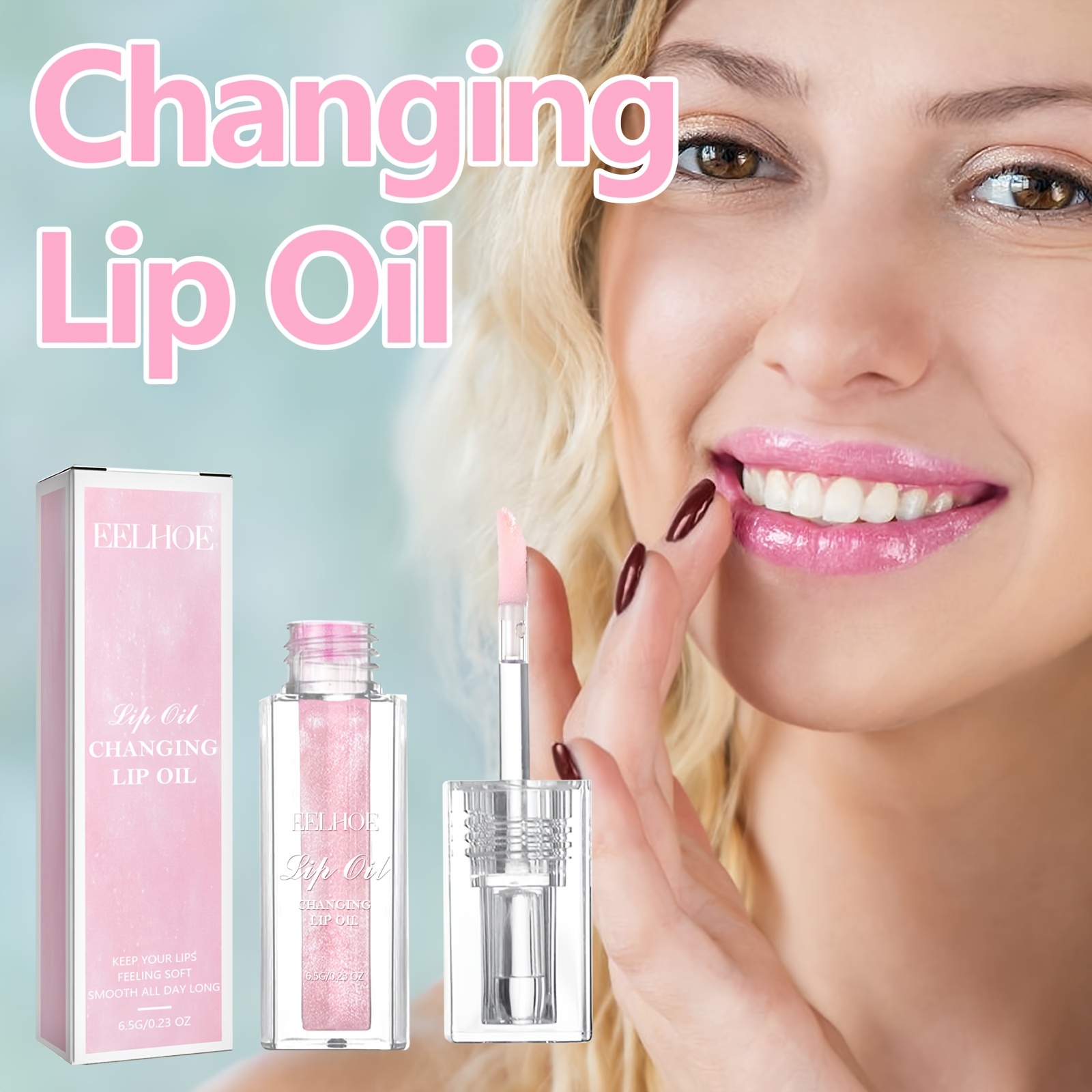 Dreamy Colored Lip Moisturizing Oil - Moisturizes Lip Skin, Creates Natural Pouting Lips, Natural Pink Effect - Image 2