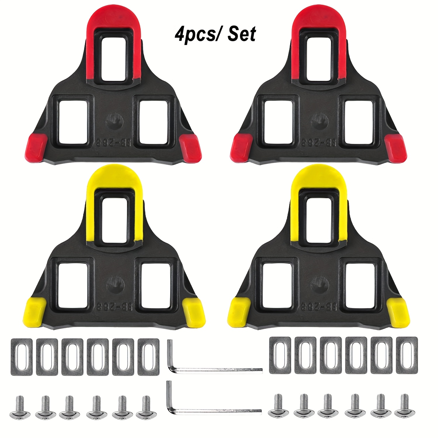 4pcs set bicycle replacement cleat pedal locking plate universal self locking cleats for mountain and road bikes sh 11   universal bicycle accessories cycling accessories
