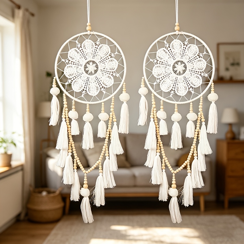 2pcs Dreamcatcher Set, Handmade Wall Decor Hanging Ornaments For Home Decoration And Event Backdrop Accessories - Exquisite Gift Idea