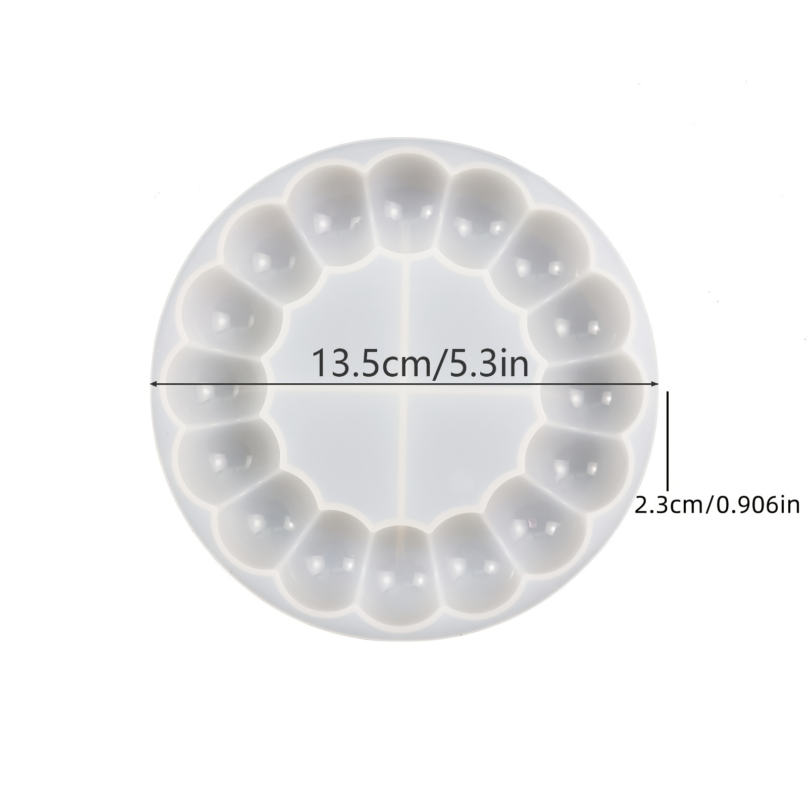 TEMU Molde de silicona para posavasos con bandeja de , soporte de exhibición, posavasos de almacenamiento, molde de espejo de resina de yeso