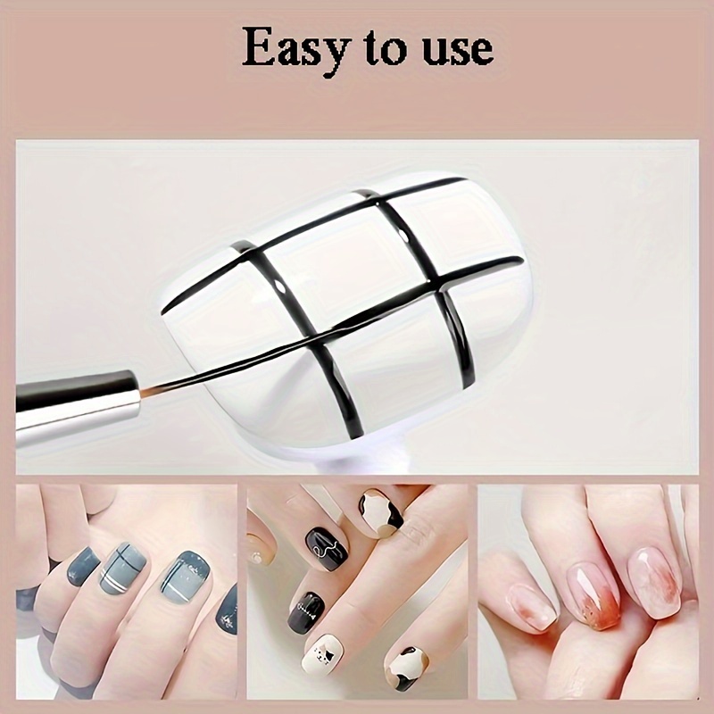3 Pcs Professional Ultra-Thin Liner Nail Art Brush Set