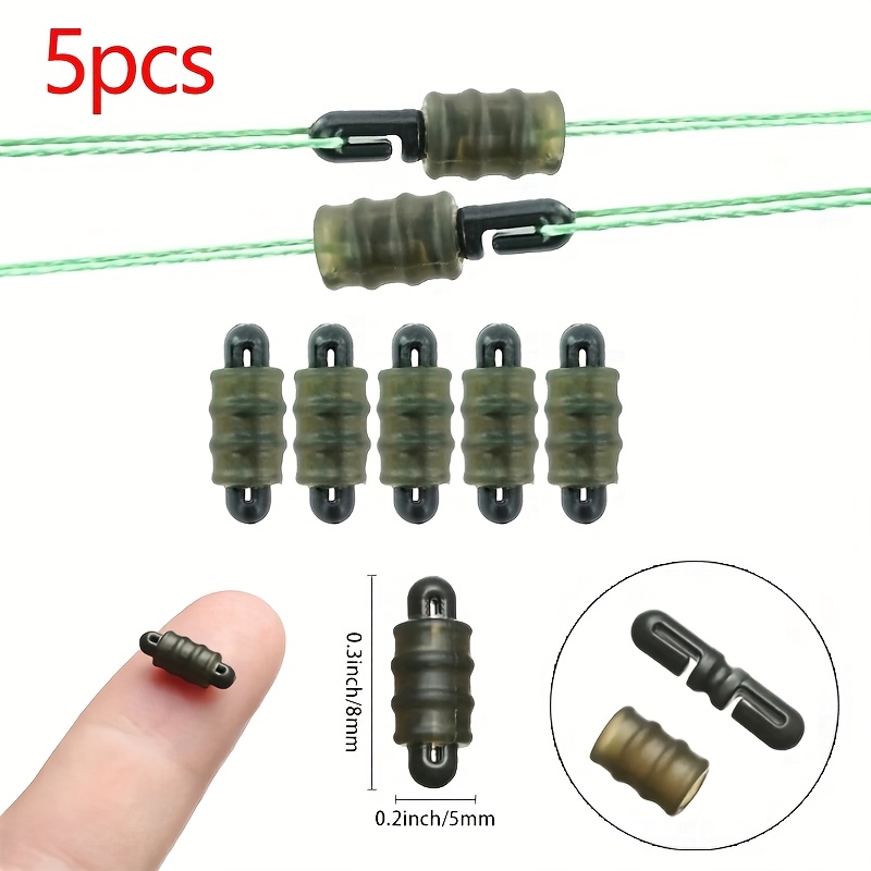 E-shop 5-teiliges Karpfenangel-Set: Schnellverschluss-Konnektor, Kunststoff--Verhedderung-Köderkorb, Rig-Clip, schwere Wurfperle, deutsches