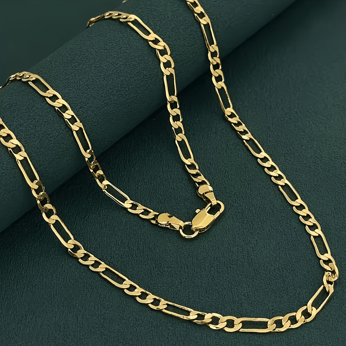 TEMU 925 Sterling Silvery 5mm Fijaro Necklace, 18k Gold Plated Plated, Unisex, Wear For Any Occasion, Exquisite Gift Box Packaging