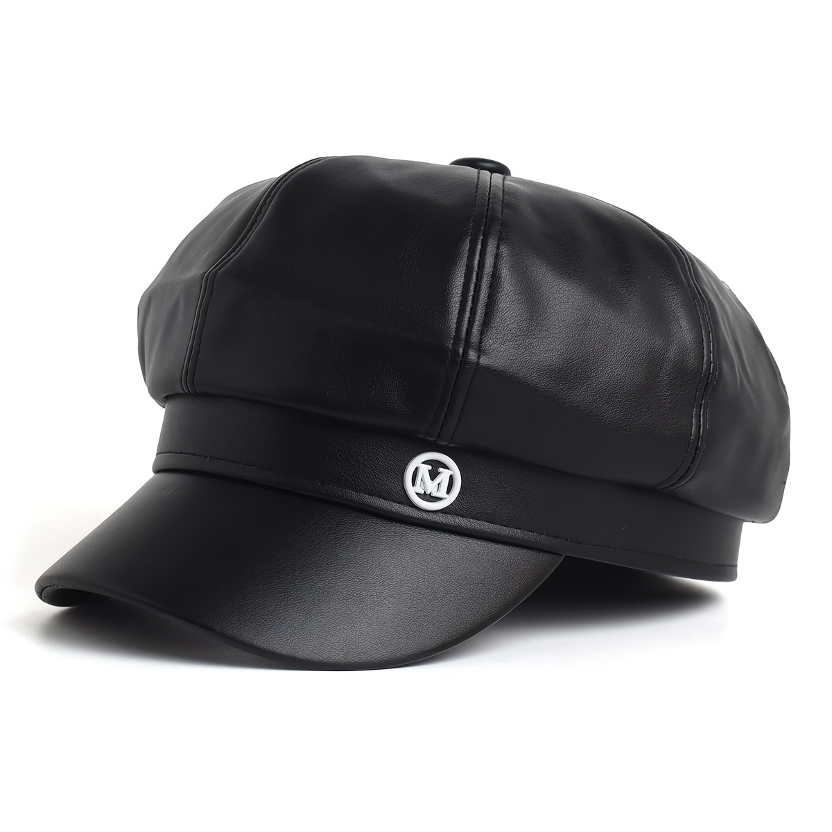 E-shop Damen Newsboy Hüte PU Visier Baskenmütze Chauffeurhut Vintage Damen Geiger Mütze Bäckerhut Newsboy Mützen für Damen PU Malerhut Gatsby Ivy