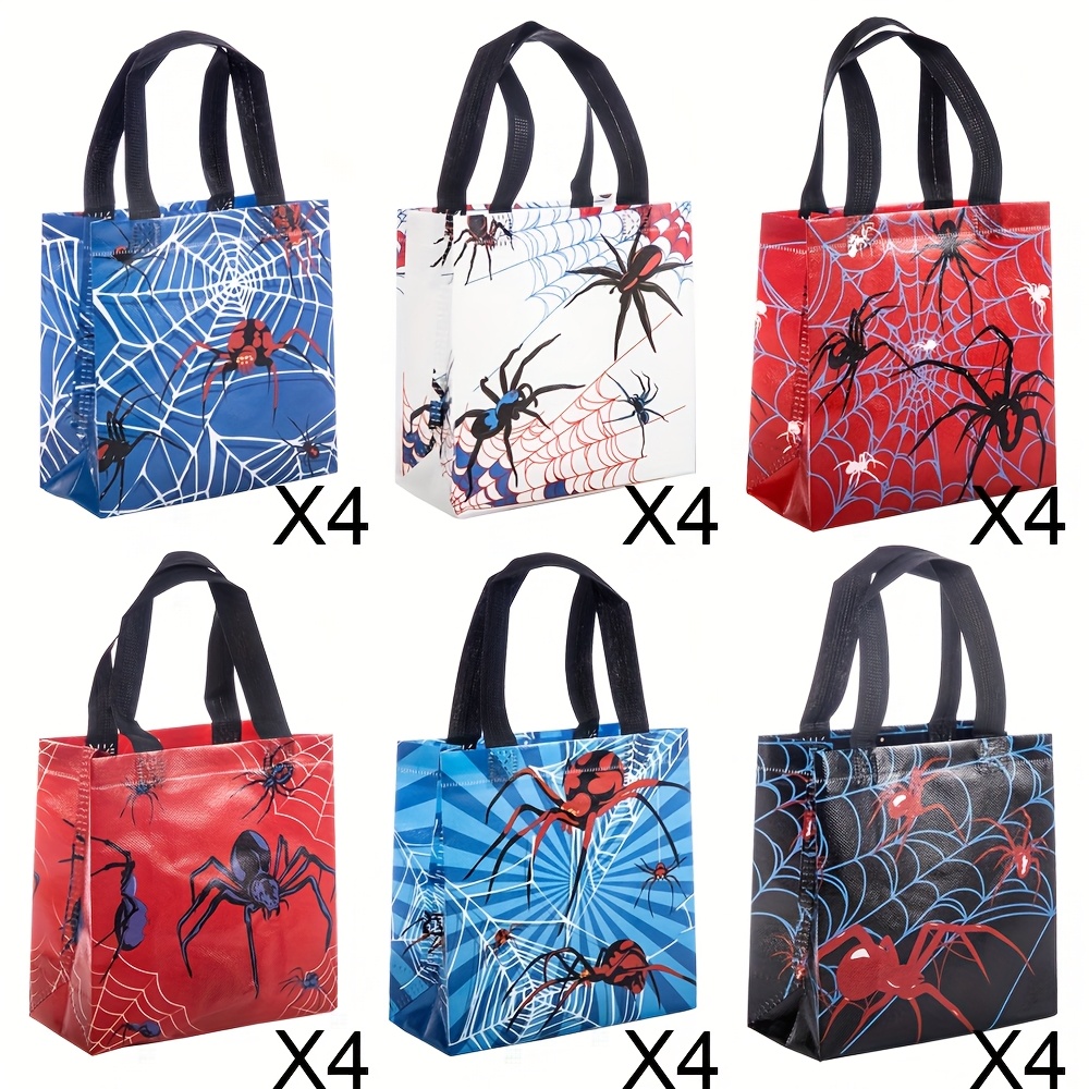 Image of 24pcs Gift Bag Printing Gift Tote Bag For Celebrations Shopping Bags Bag With Handles Office Supplies Gift Packaging Bag Small Business Supplies Bag Birthday Party Favor Bags
