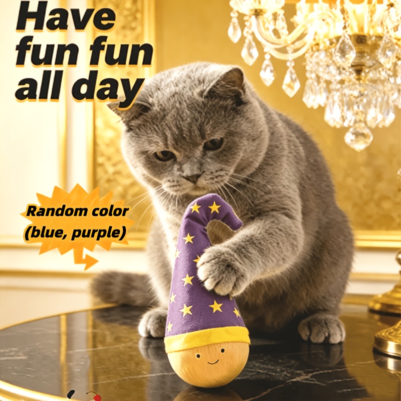 TEMU Jouet Balançoire pour Chat avec Plumes Lumineuses (ou Plumes), Design Vacillant pour Jeu , Nylon Durable pour Plaisir de Chasse, Super Cadeau de