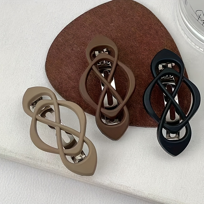 3pcs vintage french hair clips retro barrettes for thin and long   multi functional spring clamps with non   Product details 0