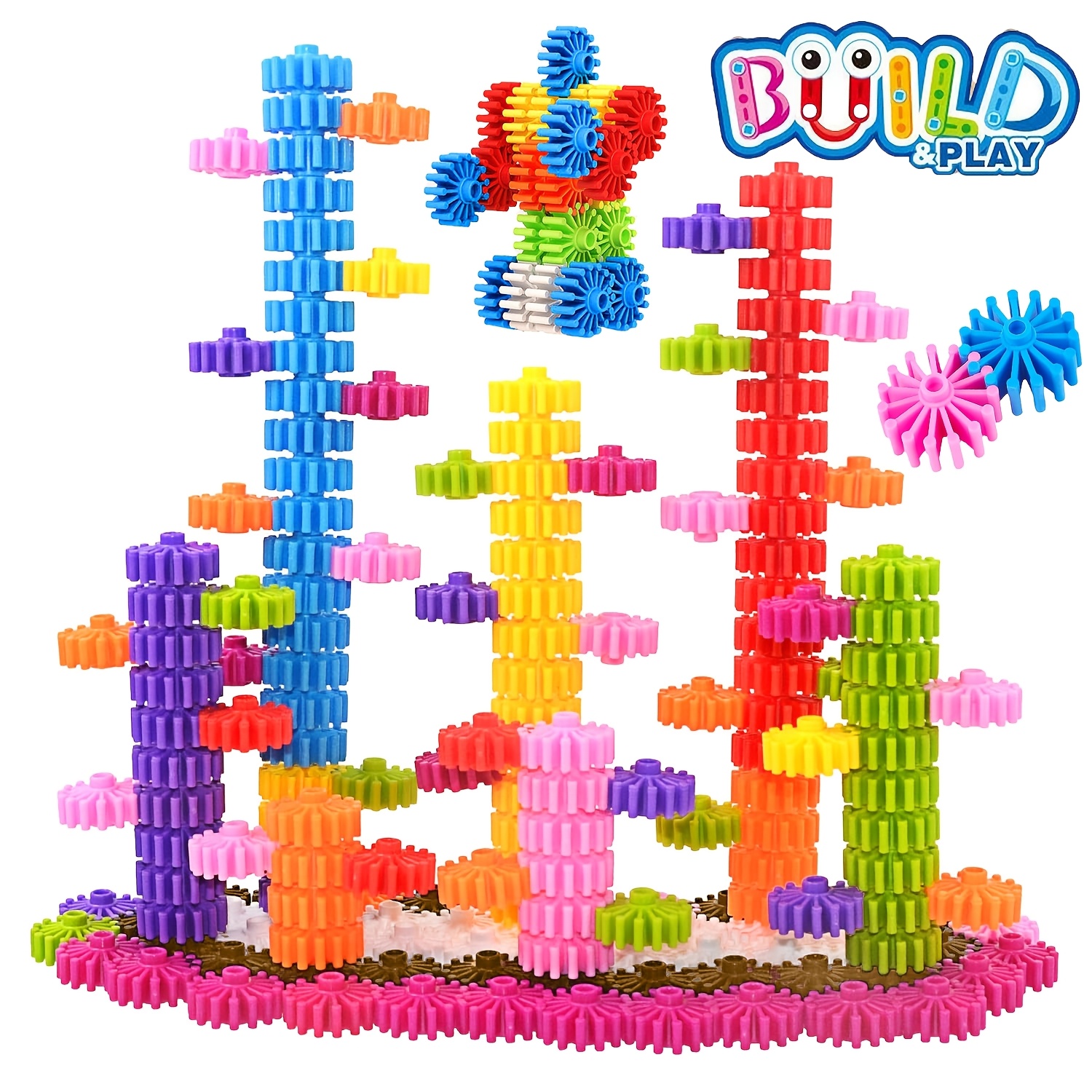 Kids Gear Interlocking Building Blocks, 50/100/130pcs Set