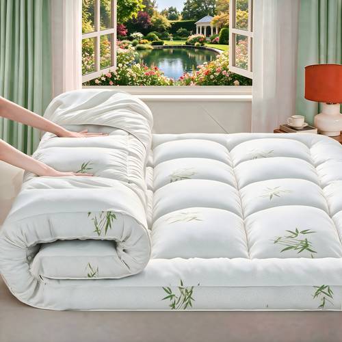 item picture mattress topper made of bamboo viscose quilted pillow top cooling and breathable for hot sleepers deep pocket fits 8 21 hotel quality