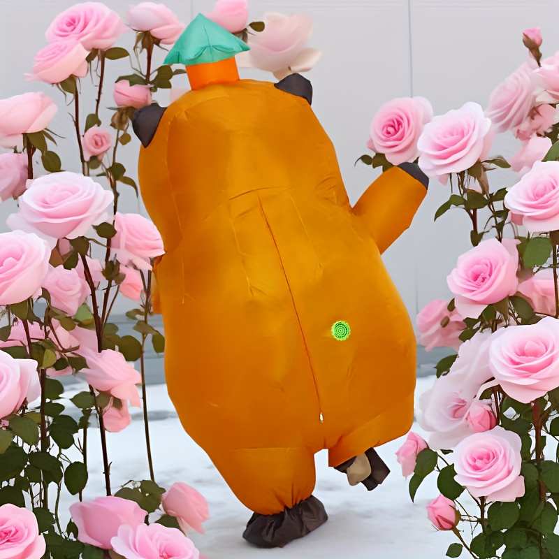 Opblaasbaar Capybara Kostuum] - Grappige Opblaasbare Outfit voor Volwassenen, Makkelijk Op te Blazen & Mee te Draagen, Perfect voor Halloween Feestjes (Batterij Niet Inbegrepen