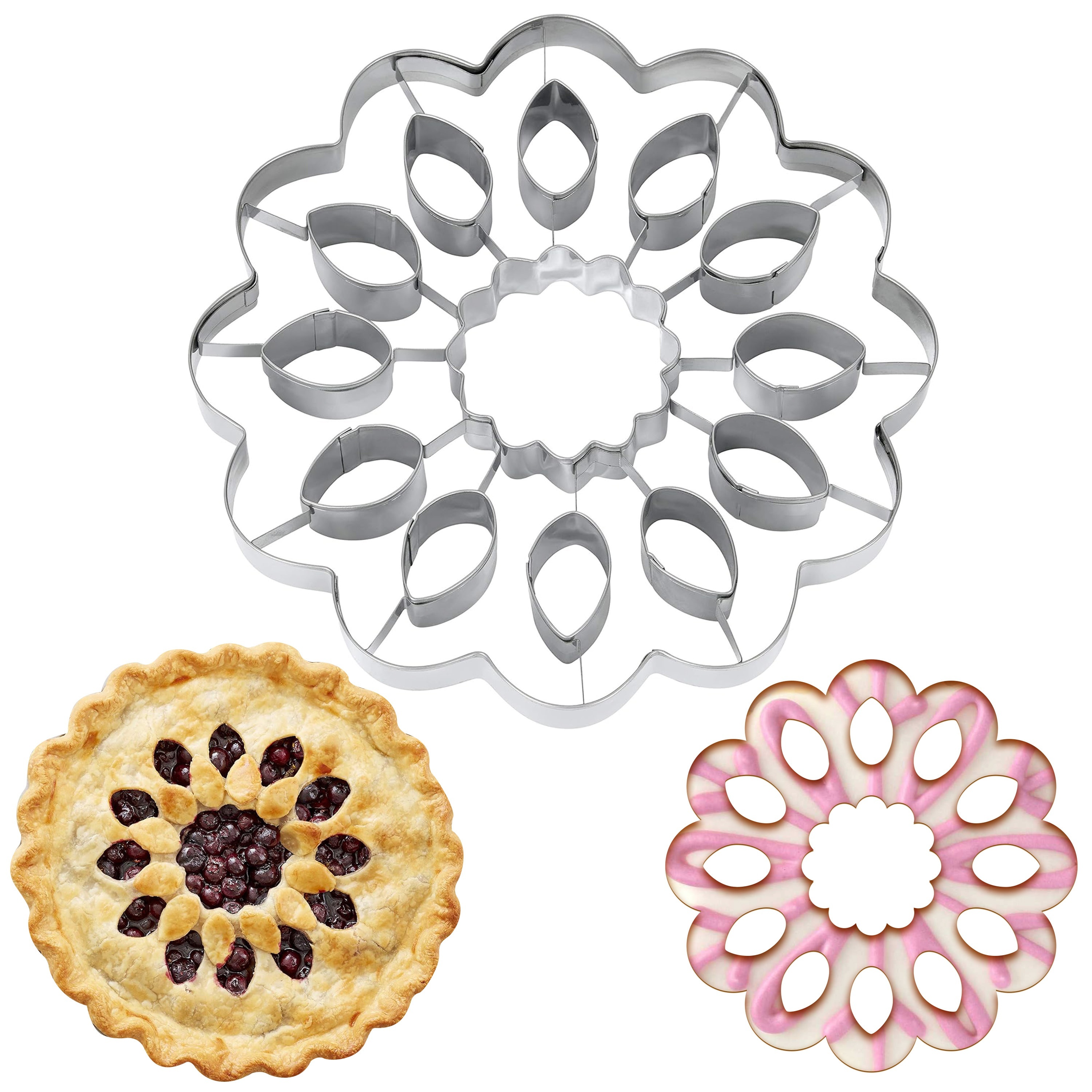 

1pc , 7.2 Steel Metal Pie Intricate Cut-out , For Fondant, , And , For Christmas Holiday