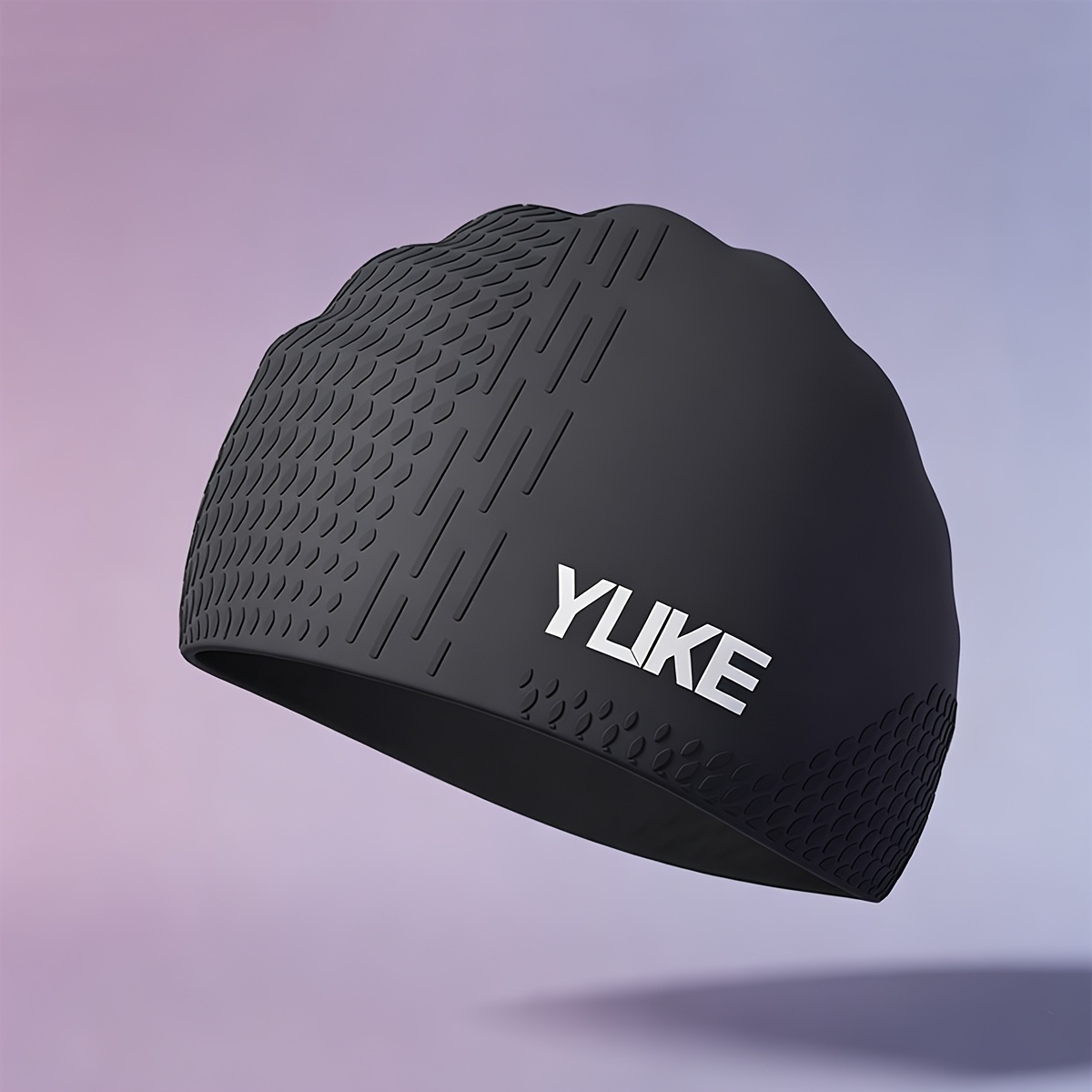 TEMU Yuke Silicone Swimming For Men And Women, Extra Large For Long Hair, Waterproof With Anti-slip Particle Design, Swimming Gear, Solid Colors:
