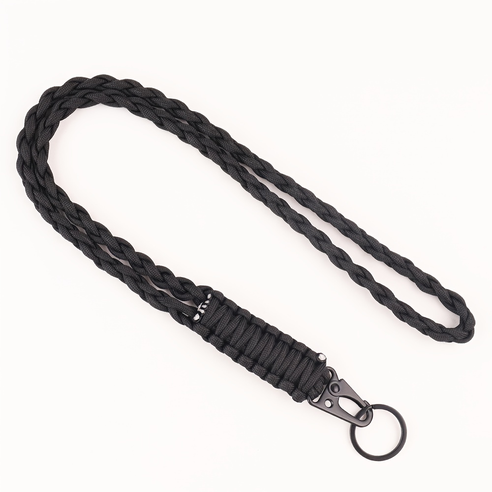 TEMU 2d 1pc Outdoor Multifunctional Lanyard, Practical Lanyard For Loss Prevention, Camera Lanyard, Neck Lanyard Keychain For Outdoor, Braided Strong