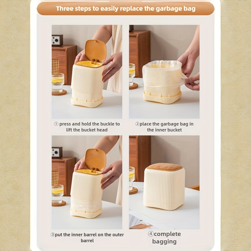 a new product for   this large capacity desktop storage bin features a double   design with   like texture it   a lid for sealing is compact and exquisite Product details 5