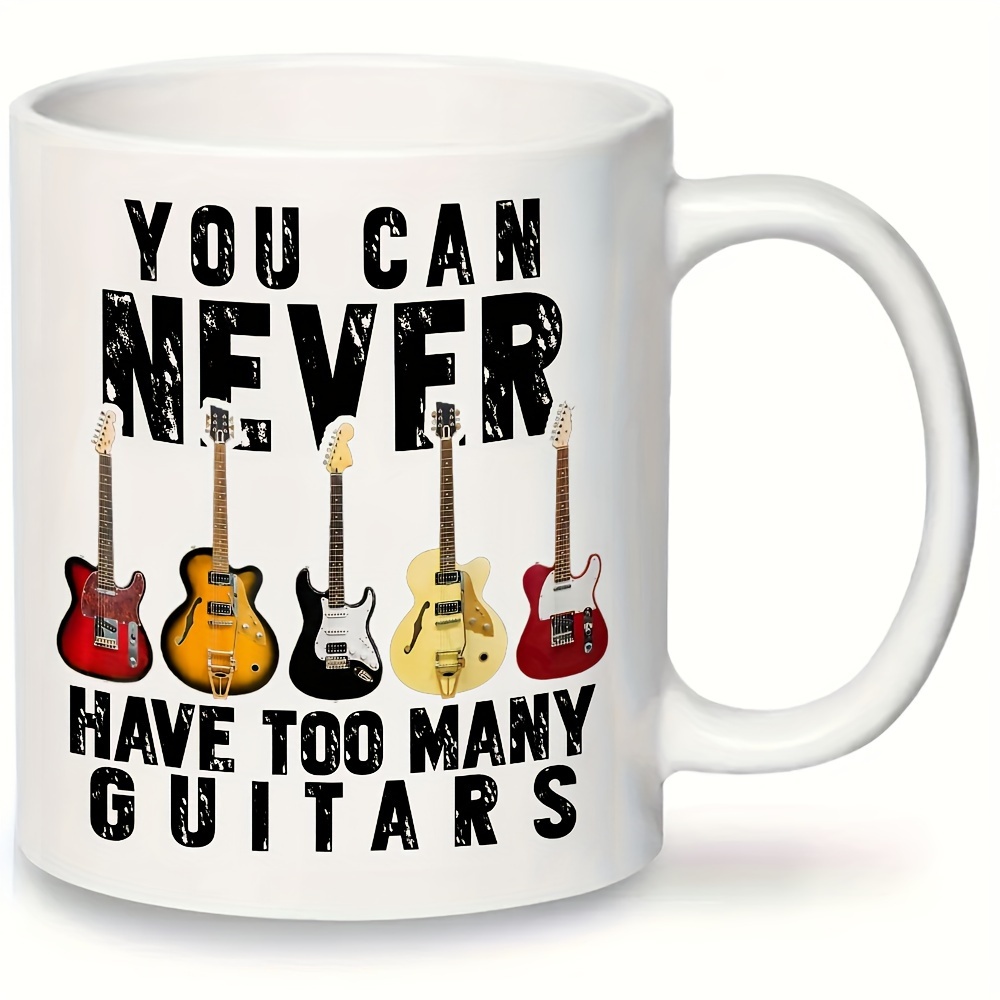 

1pc, 11 Oz, Ceramic Coffee Mug, Singer Mug, Guitar Mug, Humorous Mug Gift, Holiday Gift, Birthday Gift, Summer And Winter Water Mug, New Year Gift, Christmas Gift