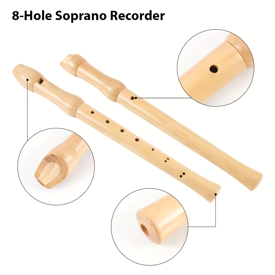   professional 8 hole german system vertical flute full     recorder with detachable headjoint   light   for beginners professionals   cleaning rod   beginner flute players classic flute   wood instrument