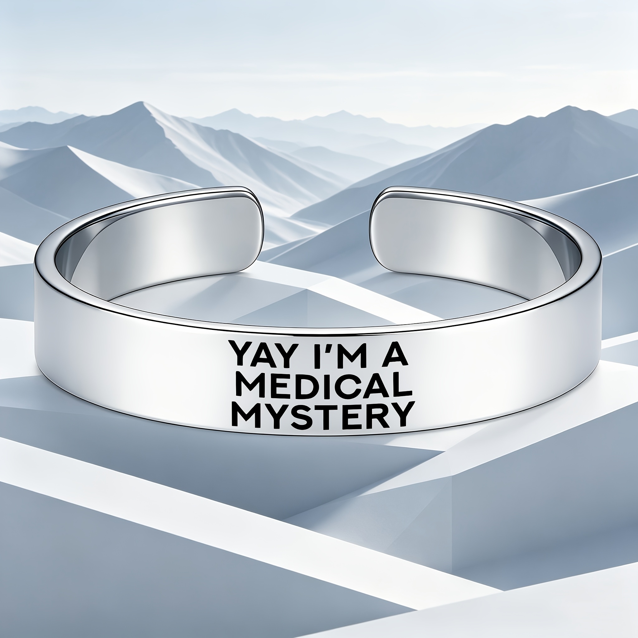 Humorous Fun 304 Stainless Steel Open Bangle