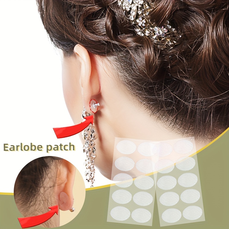 

100pcs Invisible Ear Support Patches For Women - Transparent, Adhesive Stickers To Prevent Ear & Expansion