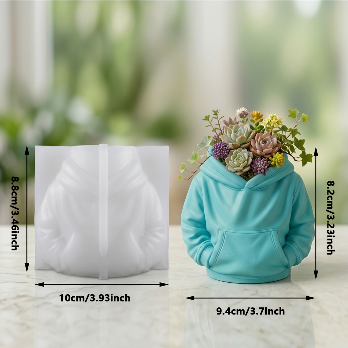 TEMU Resin Silicone Mold, Creative Sweatshirt-style Multi-functional Flower Pot Silicone Mold, Diy Desktop Plant Small Flower Pot Mold, Pen Holder