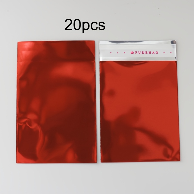 TEMU Buste autoadesive da 10 pezzi, buste sigillanti dorate/argentate/rosse/blu, custodie lucide per carte a sorpresa, buste autoadesive
