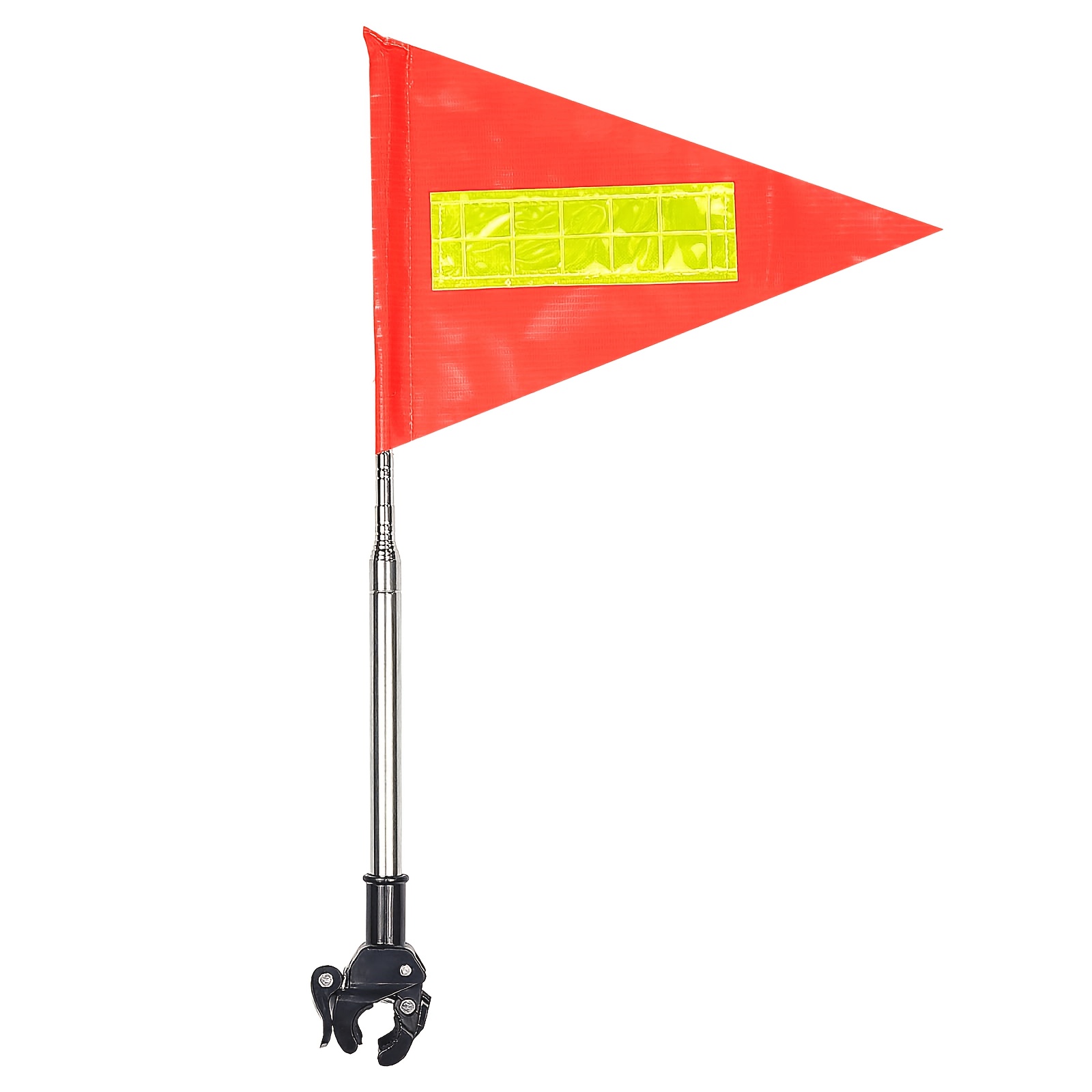 TEMU Cart 1.6 Meters Long Stainless Steel Telescopic Flagpole Vehicle Safety Reflective Bicycle Flag Electric Vehicle Flag Wheelchair Motorcycle