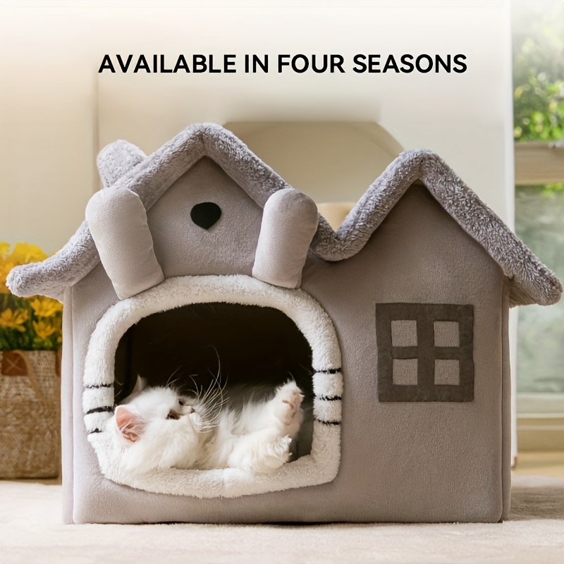 

Removable And Washable Dog House, Four-season Universal Cat House, Tent, Dog Bed, Pet House With Removable Plush Cushion