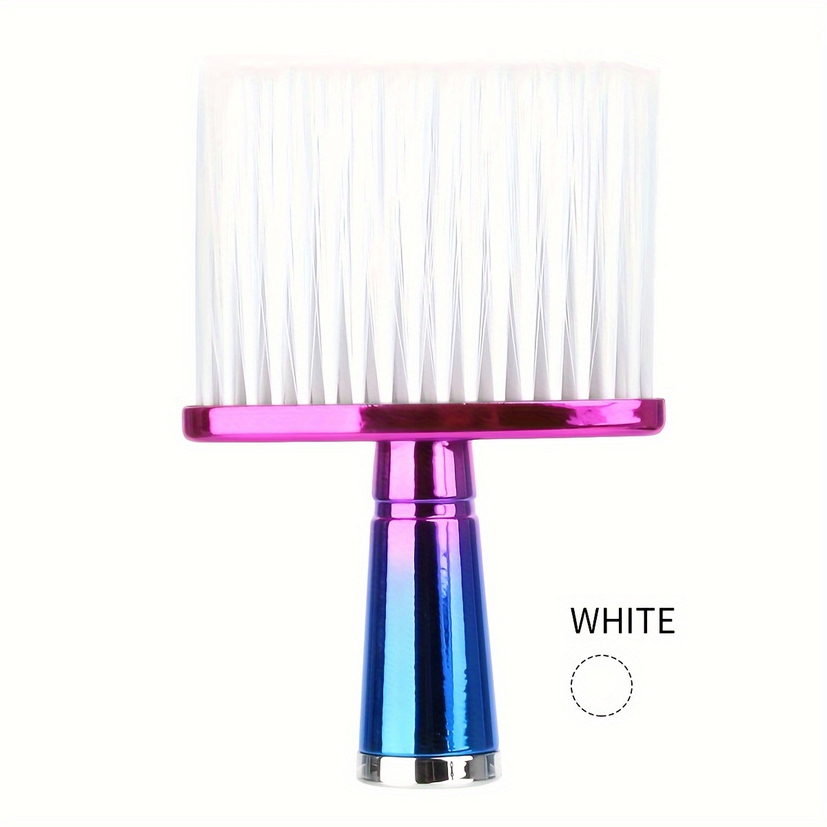 Image of Neck Brush, Electroplated Hairbrush, Gentle Fiber Cleaning Brush For Hair, Hair Maintenance Tool, Gradient Brush, Specifically For Hair Salons
