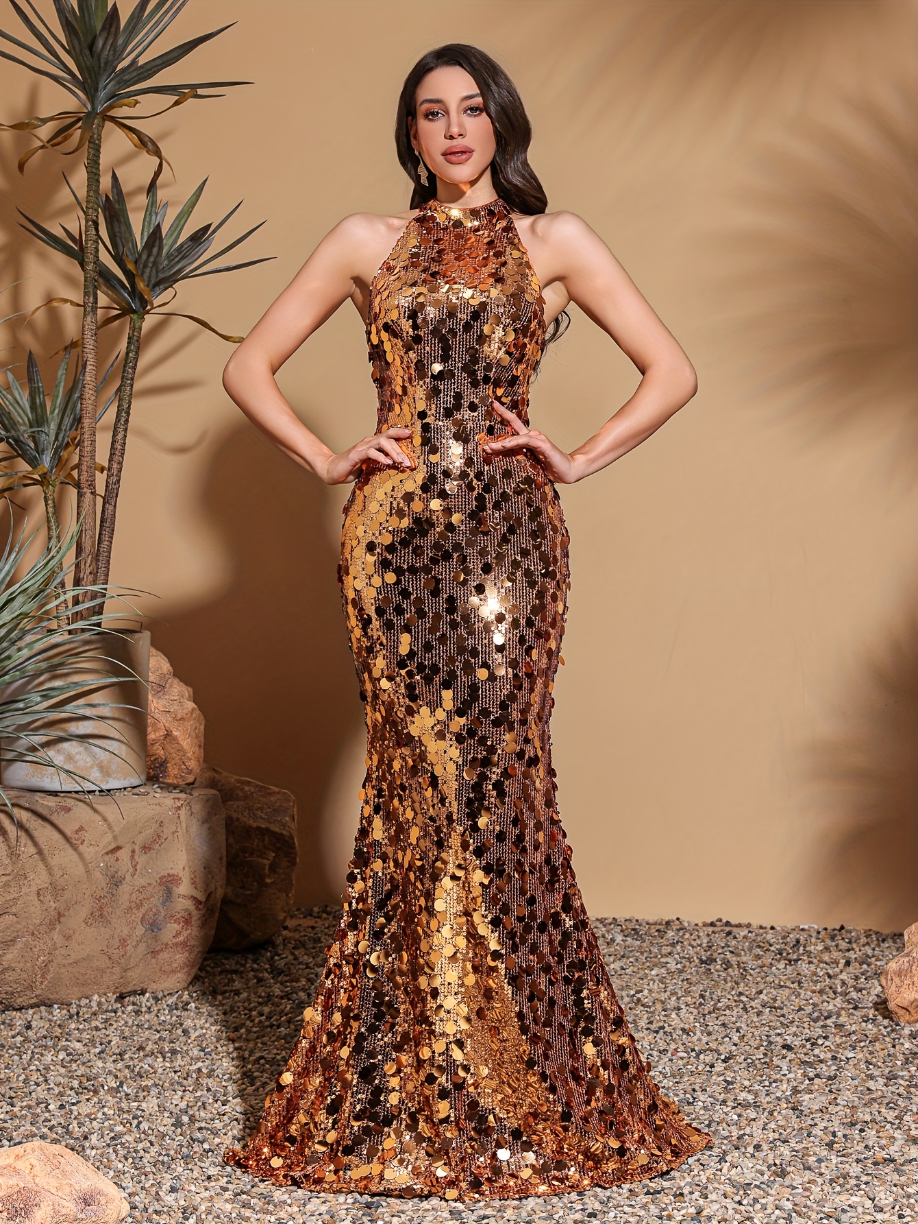 new look gold sequin dress *Balia Blazer Dress (Pink), L main image 1