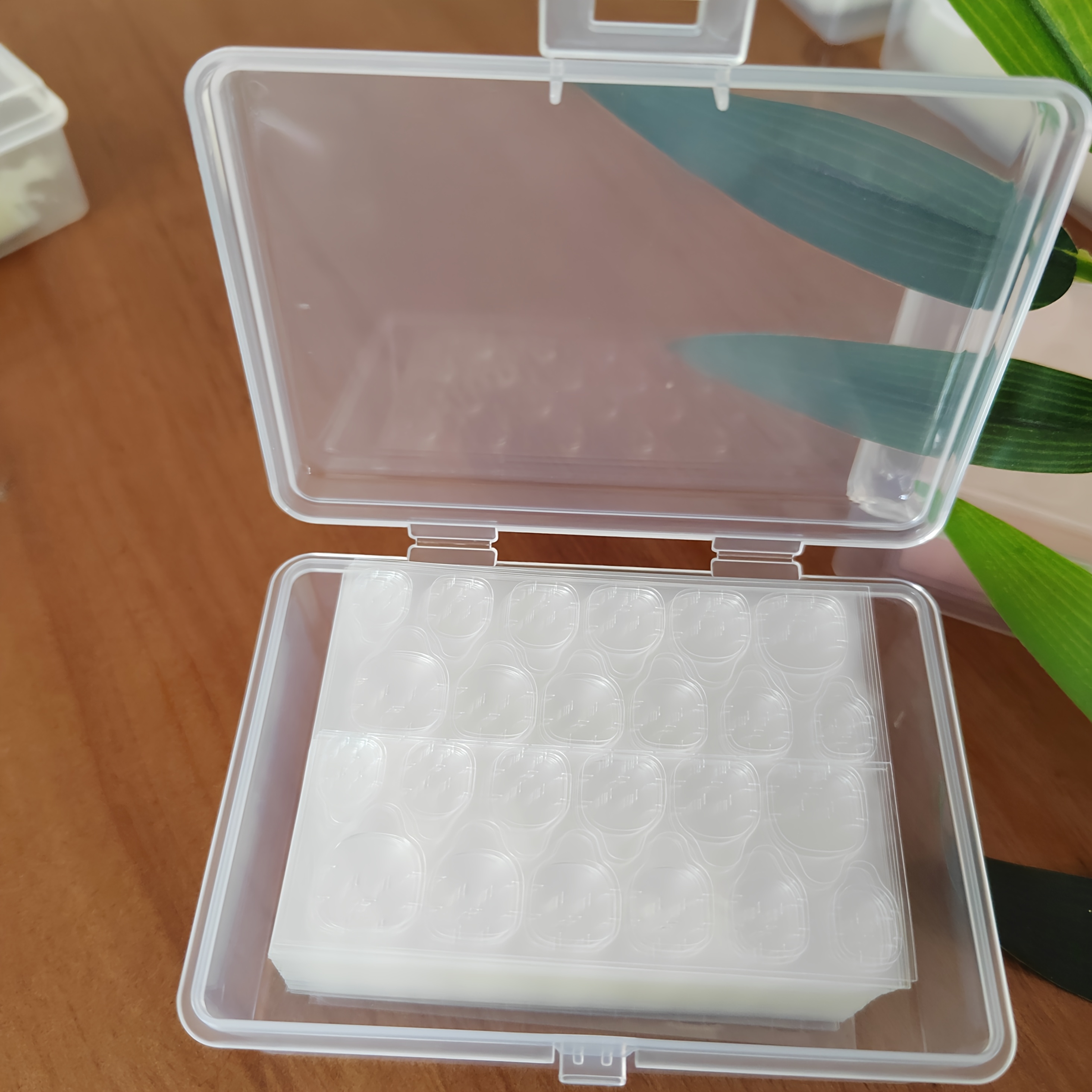 1200pcs/50 Sheets Waterproof Breathable Press-on Nails, Strong Adhesive Jelly Fake Nail Stickers