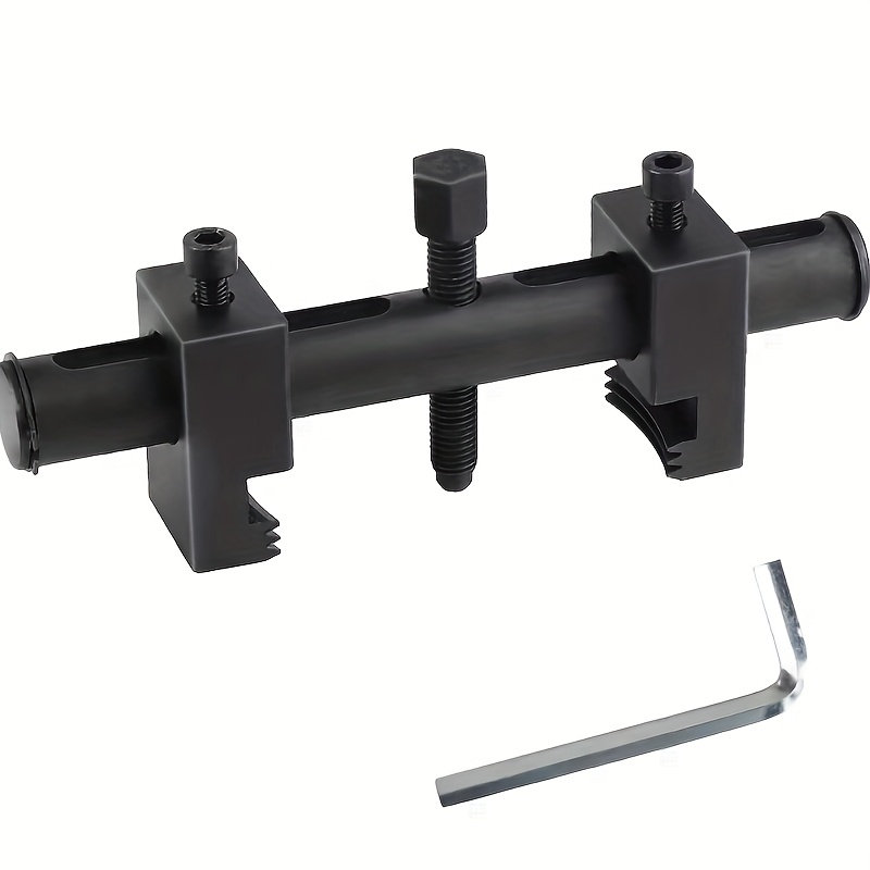 TEMU Heavy-duty Steel Pulley Removal Tool With Adjustable Arm And Handle - Ideal For Engine And Power Steering Pump Pulley Disassembly, Black